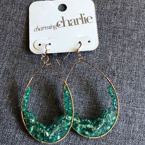 Beaded turquoise earrings!